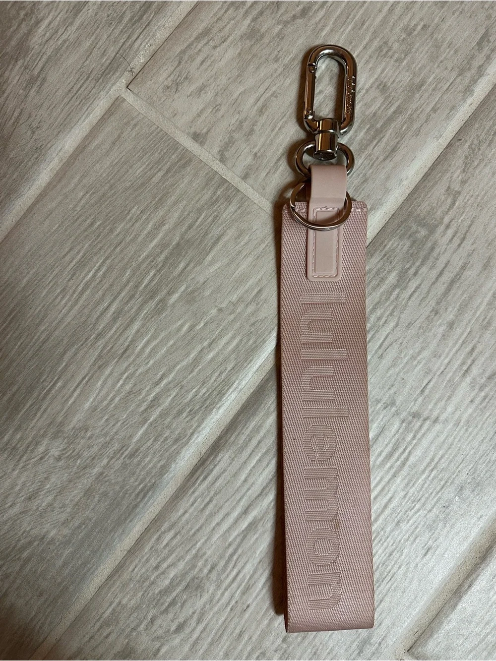 lululemon athletica Blush Pink Leather Key Fob Strap
